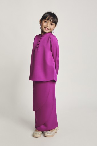 Qisya Tulip Kurung Kedah Kids Violet Purple